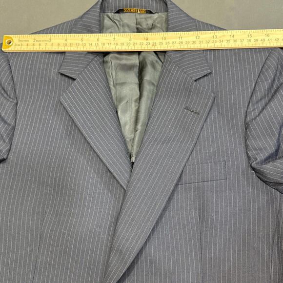 Doncaster Blazer Mens Blue VINTAGE Pinstripe Suit Jacket Sport Coat EUC - Picture 12 of 15